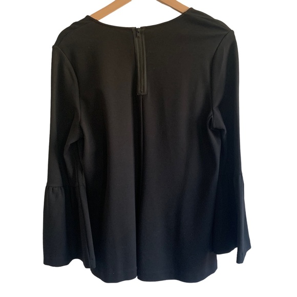 CAbi It's a Party Bell Sleeve V-Neck Top Black Sz Medium - Picture 9 of 9
